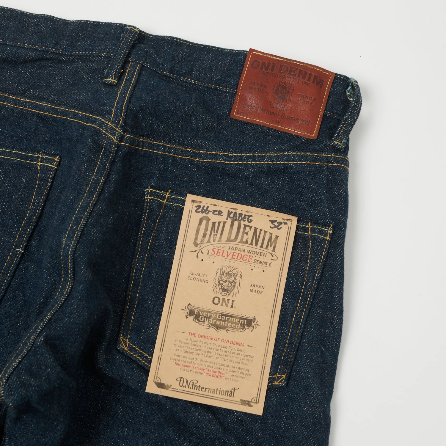 ONI Denim 266ZR-KABEG Secret Denim Kabuki Emi Wide Straight Jean - One Wash Softened Fabric Slim Cut
