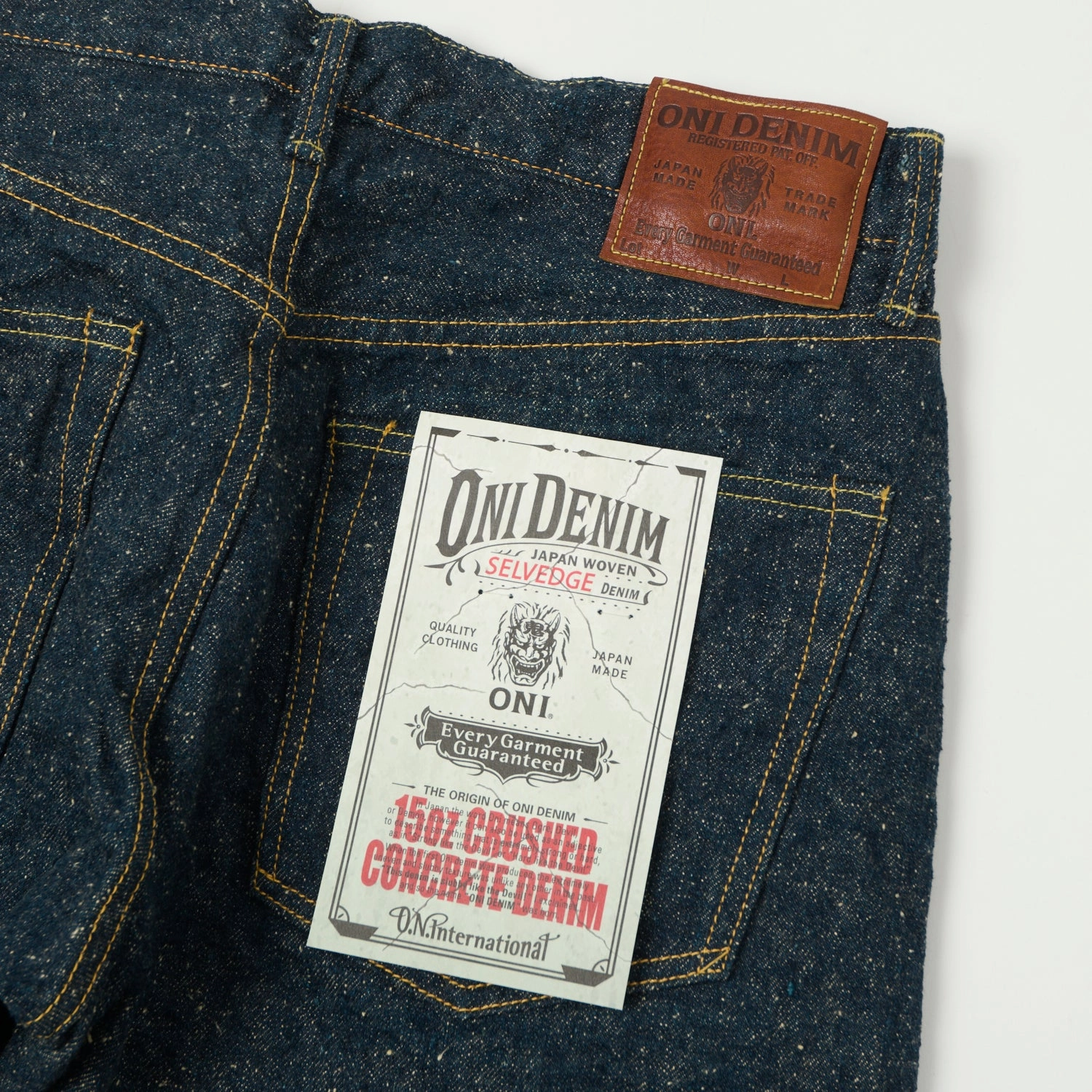 ONI Denim 288-CCD Kabuki 'Crushed Concrete Denim' 15oz Loose Straight Jean - One Wash Festival Outfit Professional Wear