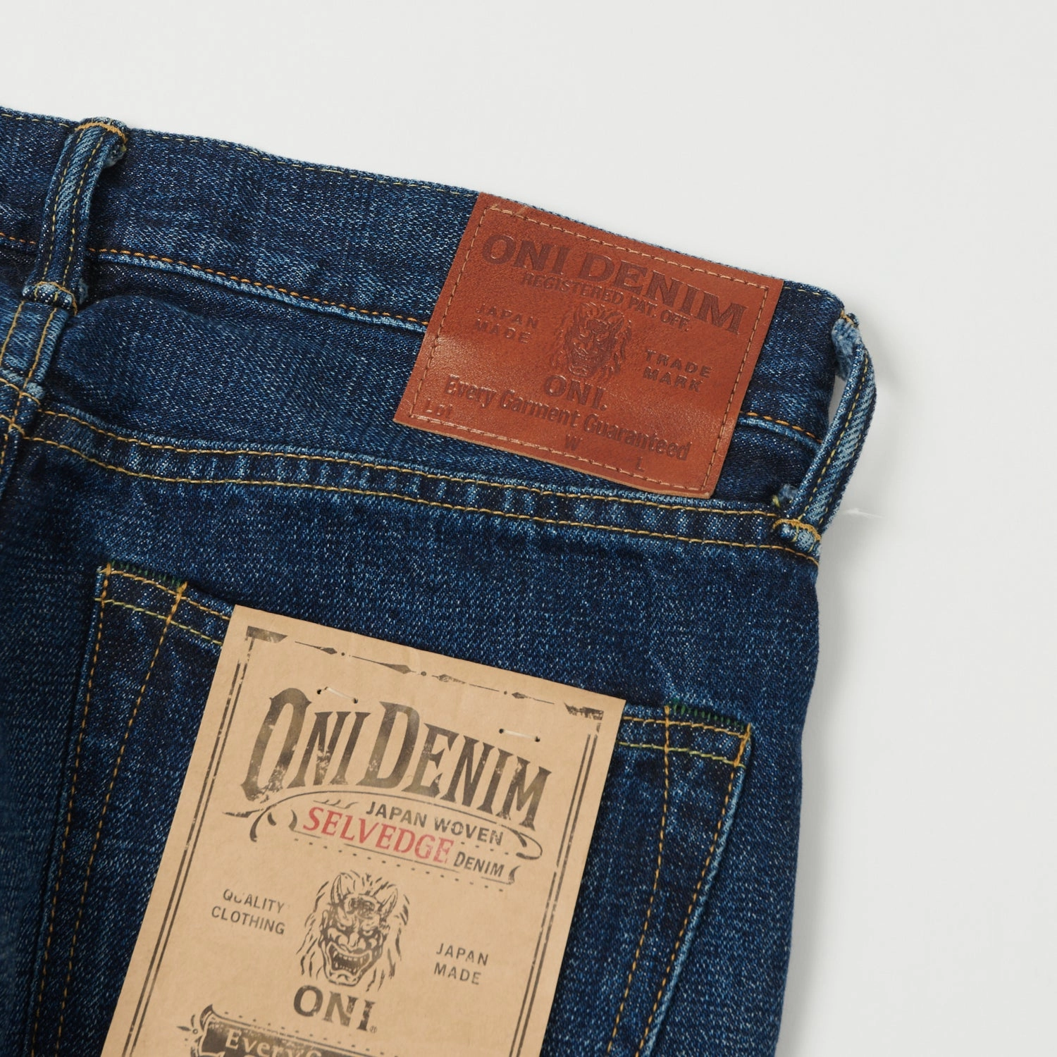ONI Denim 540 Low Tension 15oz Regular Tapered Jean - 6 Month Used Dark Wash Trend Design
