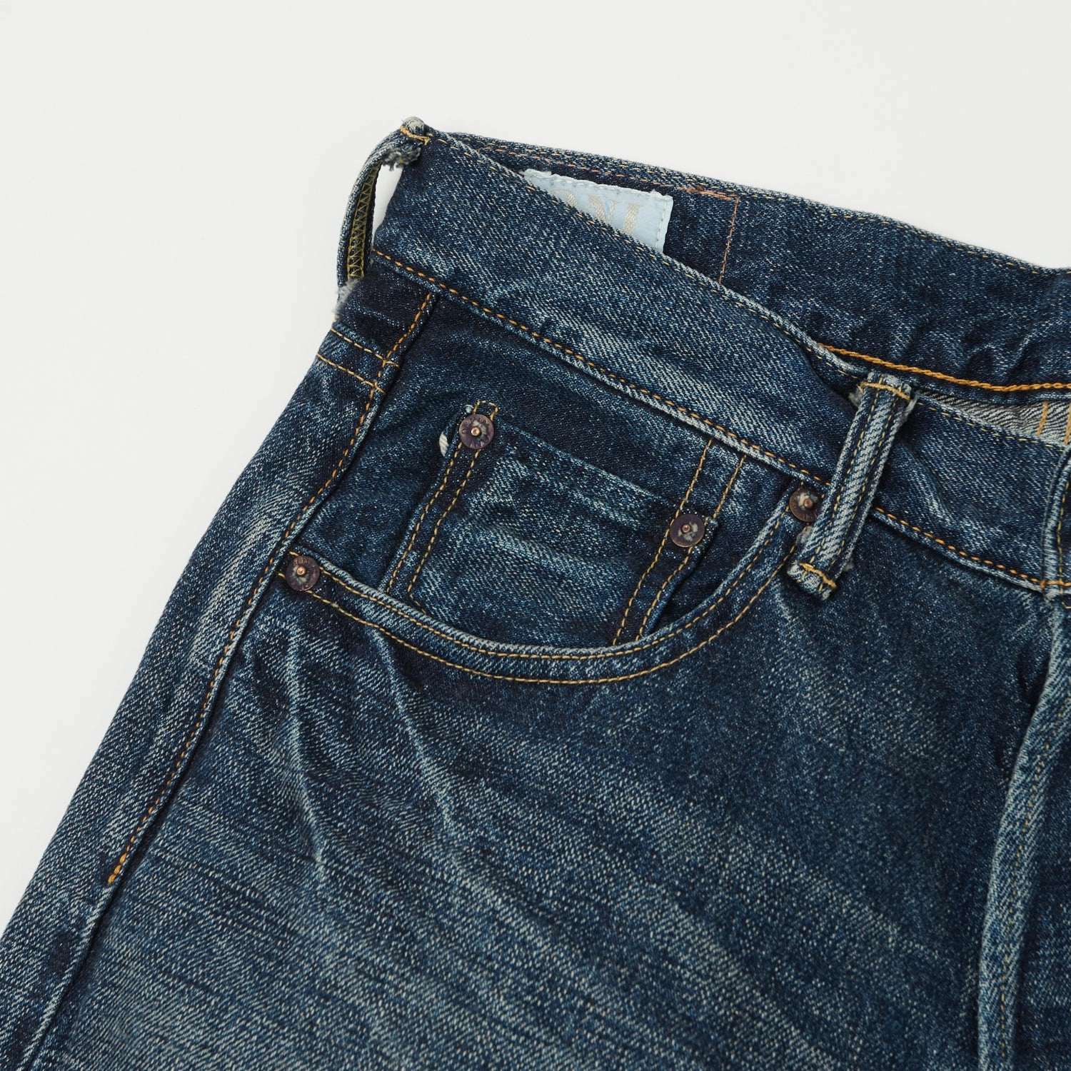 ONI Denim 540 Low Tension 15oz Slim Tapered Jean - 18 Month Used Light Wash Everyday Style Ultra Basic