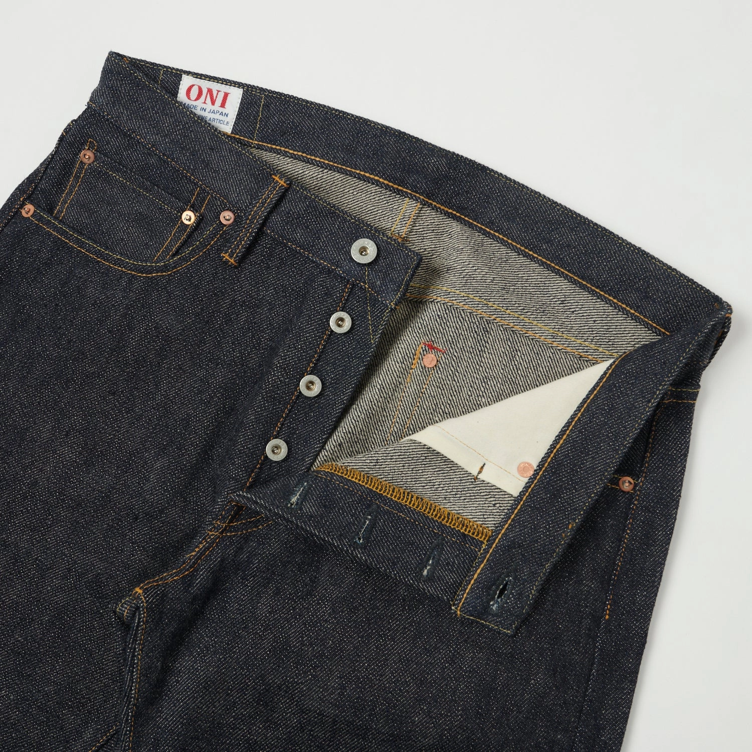 Sustainable Road Trip Fashion friendly ONI Denim 552 Natural Indigo Secret Denim 20oz Slim Straight Jean - Raw