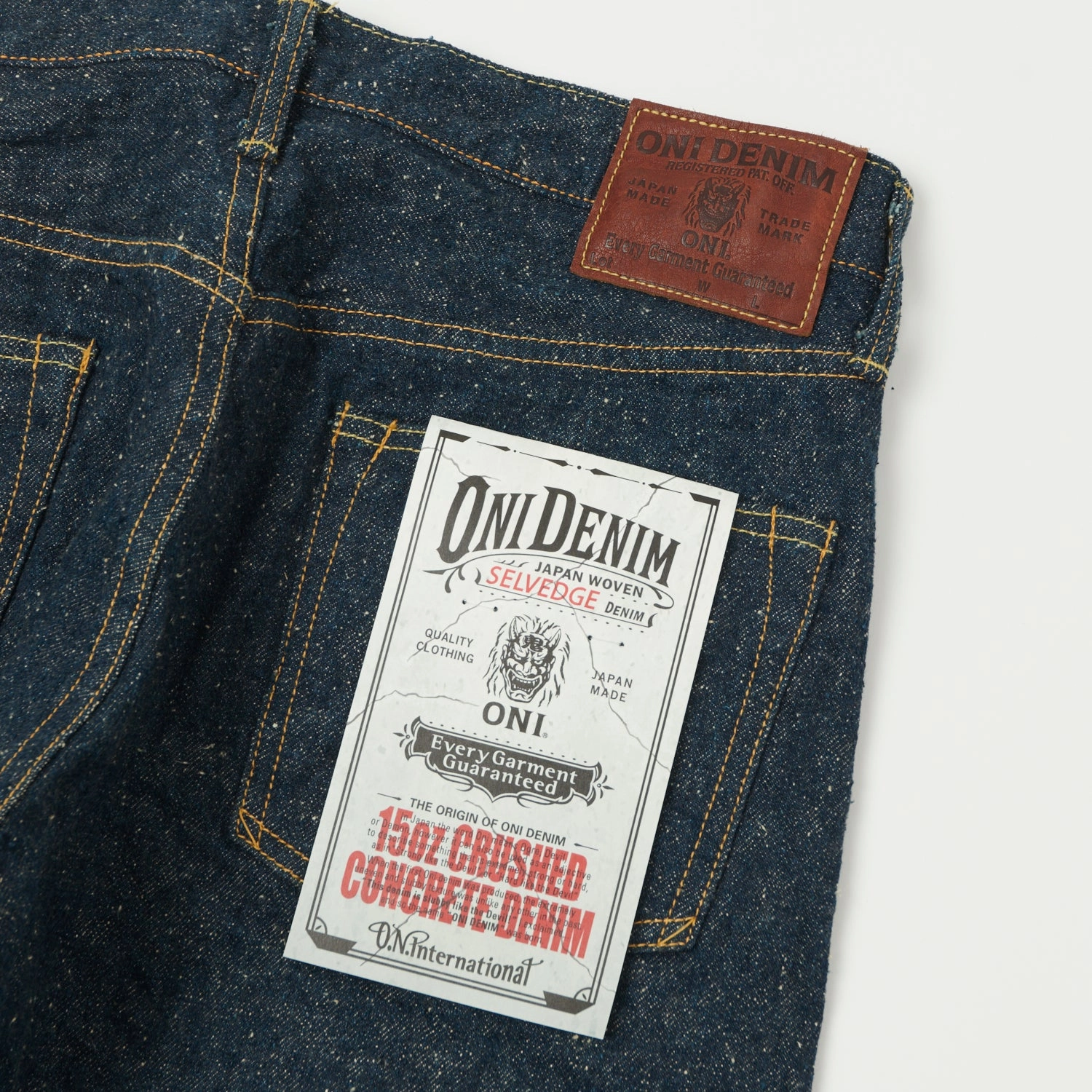 ONI Denim 622-CCD 'Crushed Concrete Denim' 15oz Regular Tapered Jean - One Wash Weather Proof