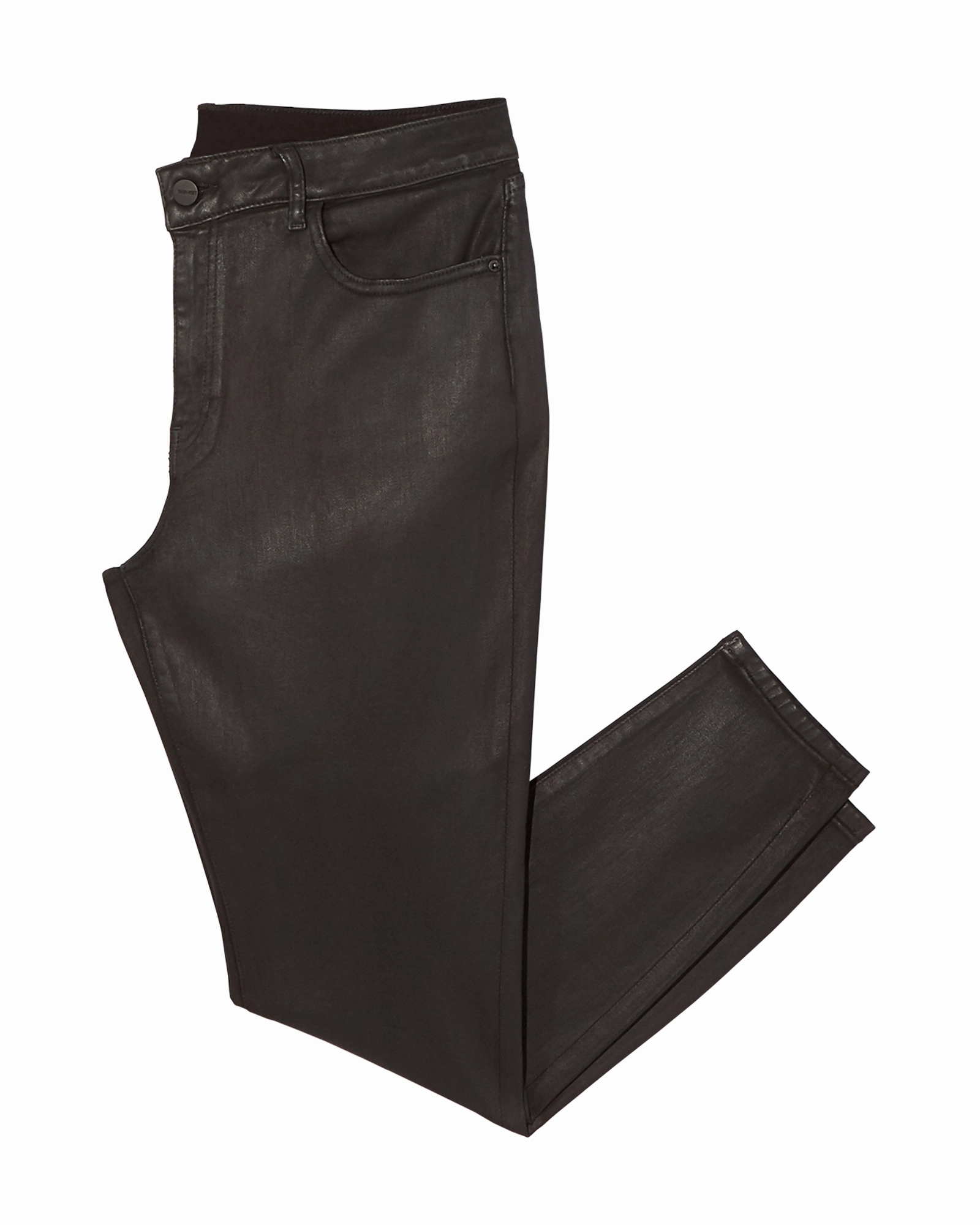 Rainy Day Brunch Outfit Orchard Coated Skinny Jean | Black