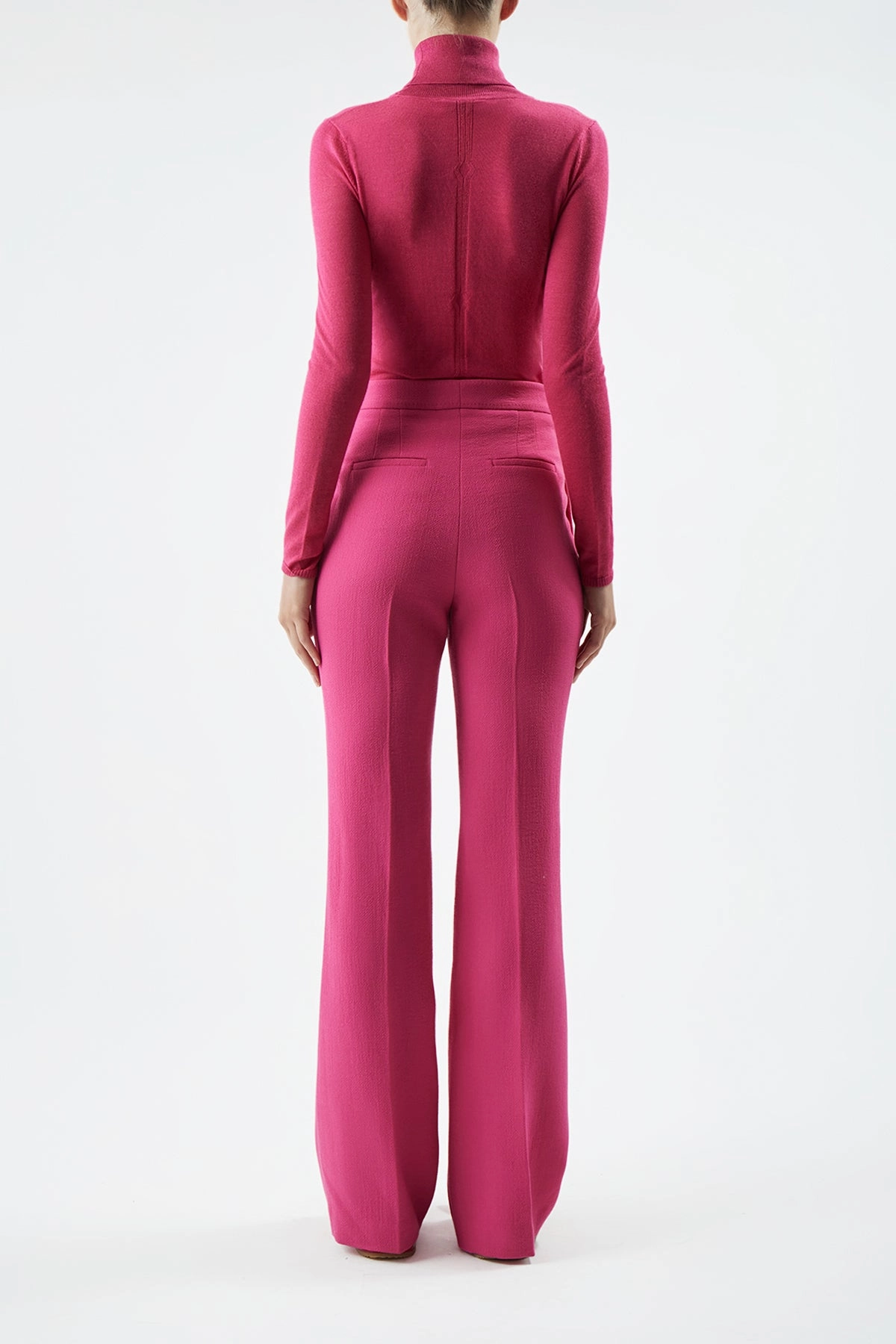 Steinem Knit Turtleneck in Fuchsia Cashmere Silk Ready Style