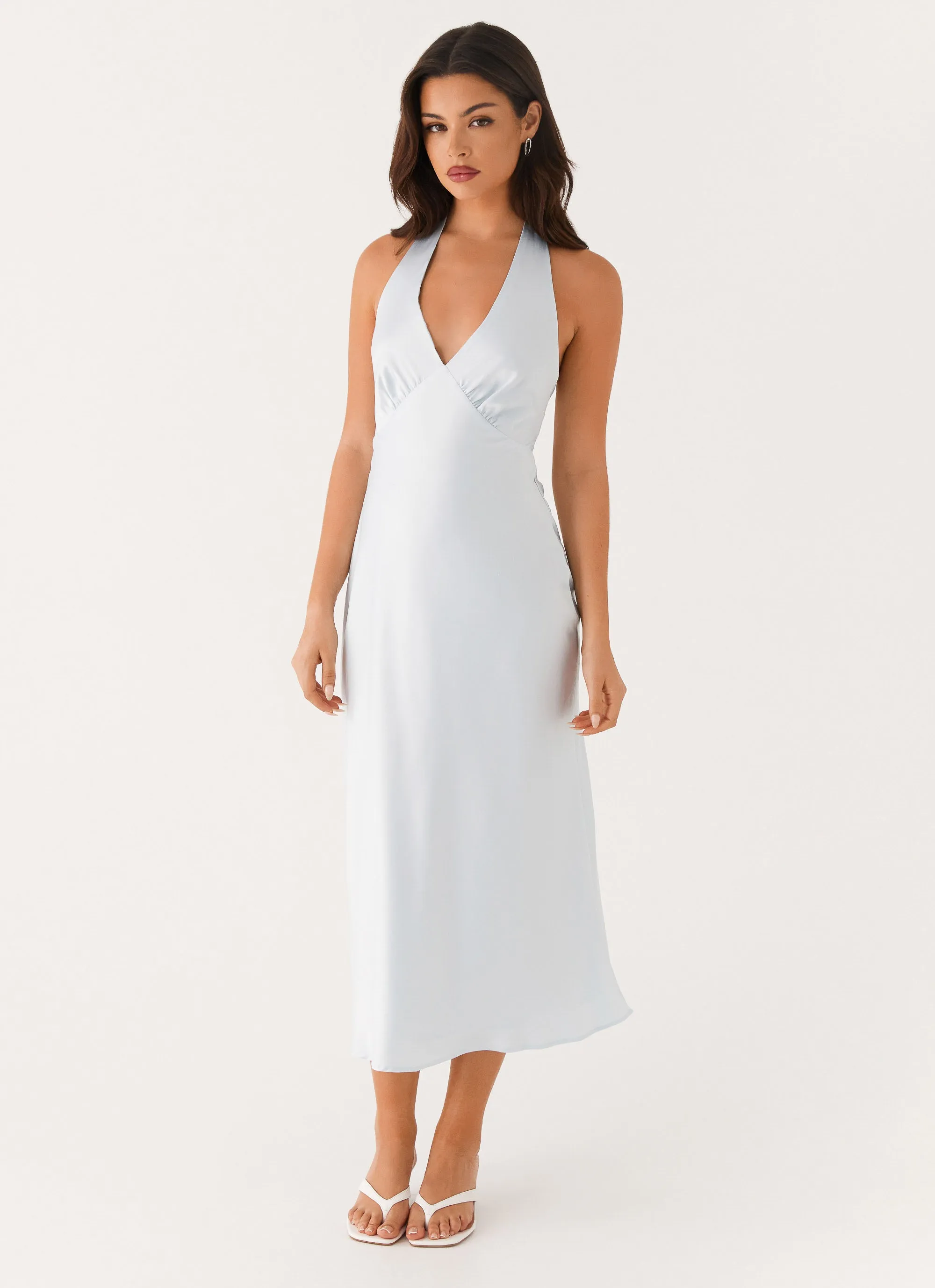 Heavy Hearted Midi Dress - Blue Water-resistant