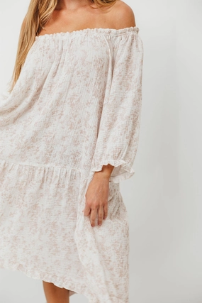 Cotton House Dress in Hampton Pink - Bump Friendly Lace Detail photo look