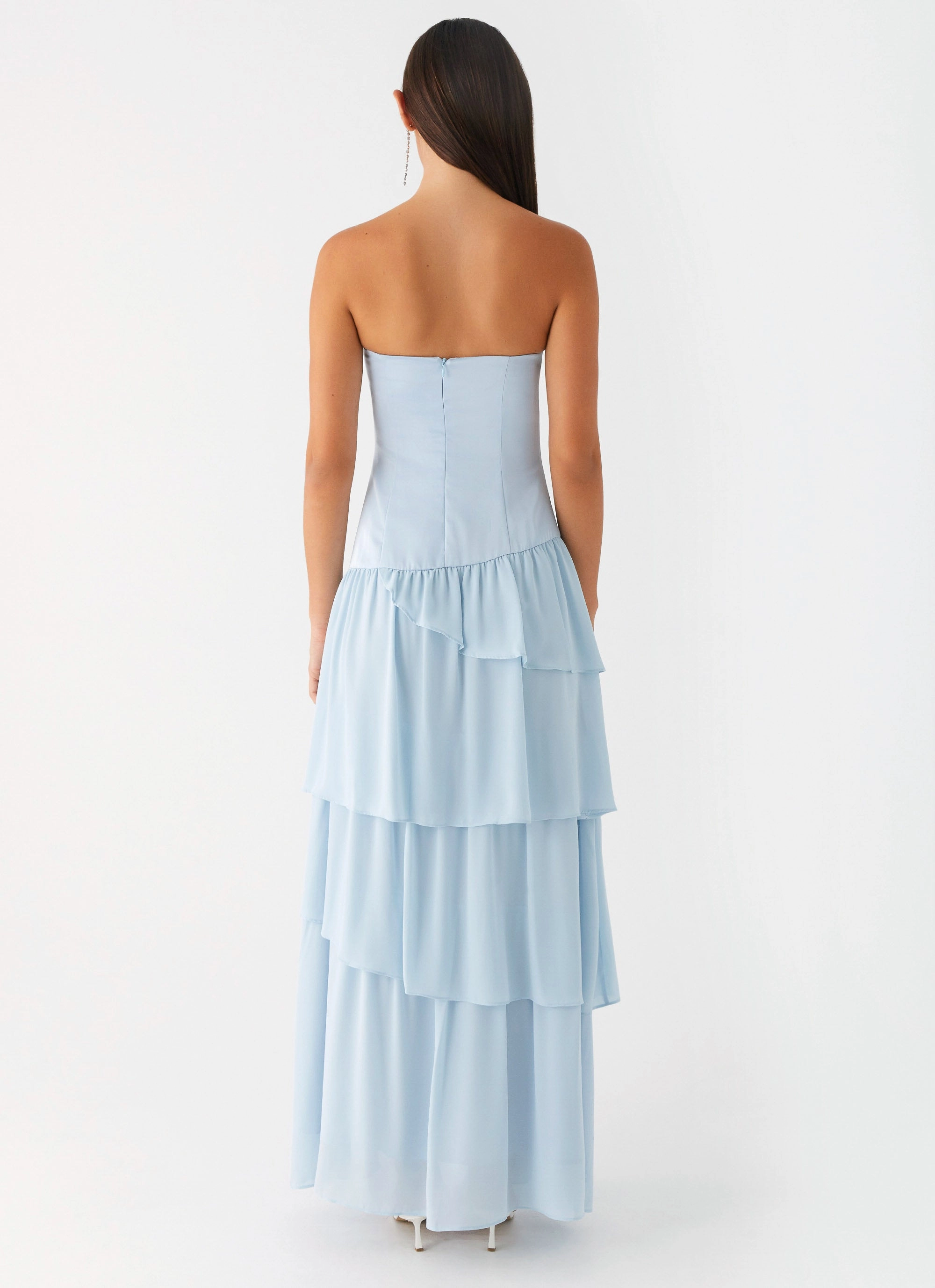 Light Soft Our Story Maxi Dress - Pastel Blue
