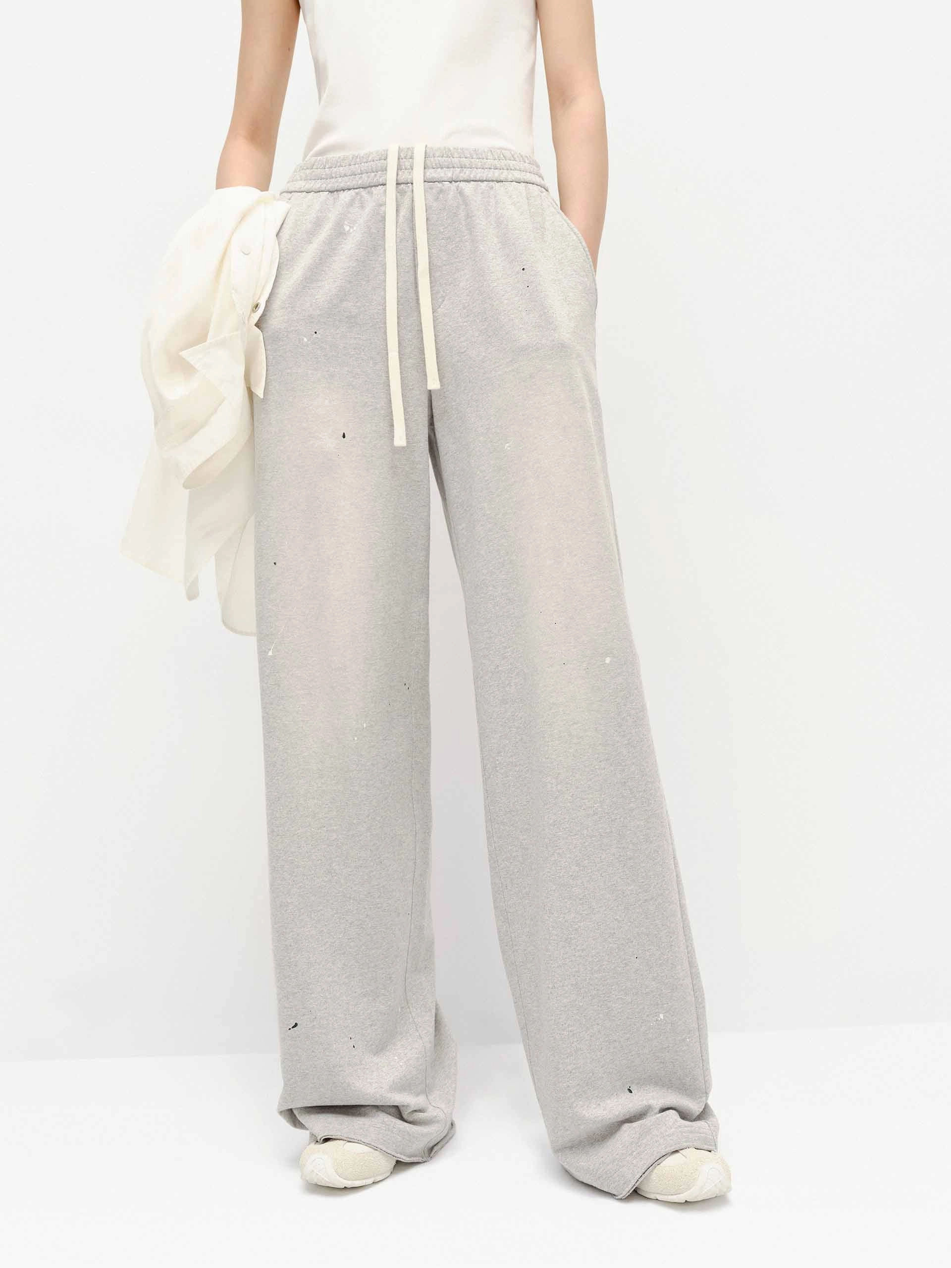 Adaptable Style Paint Detail Cotton Pants