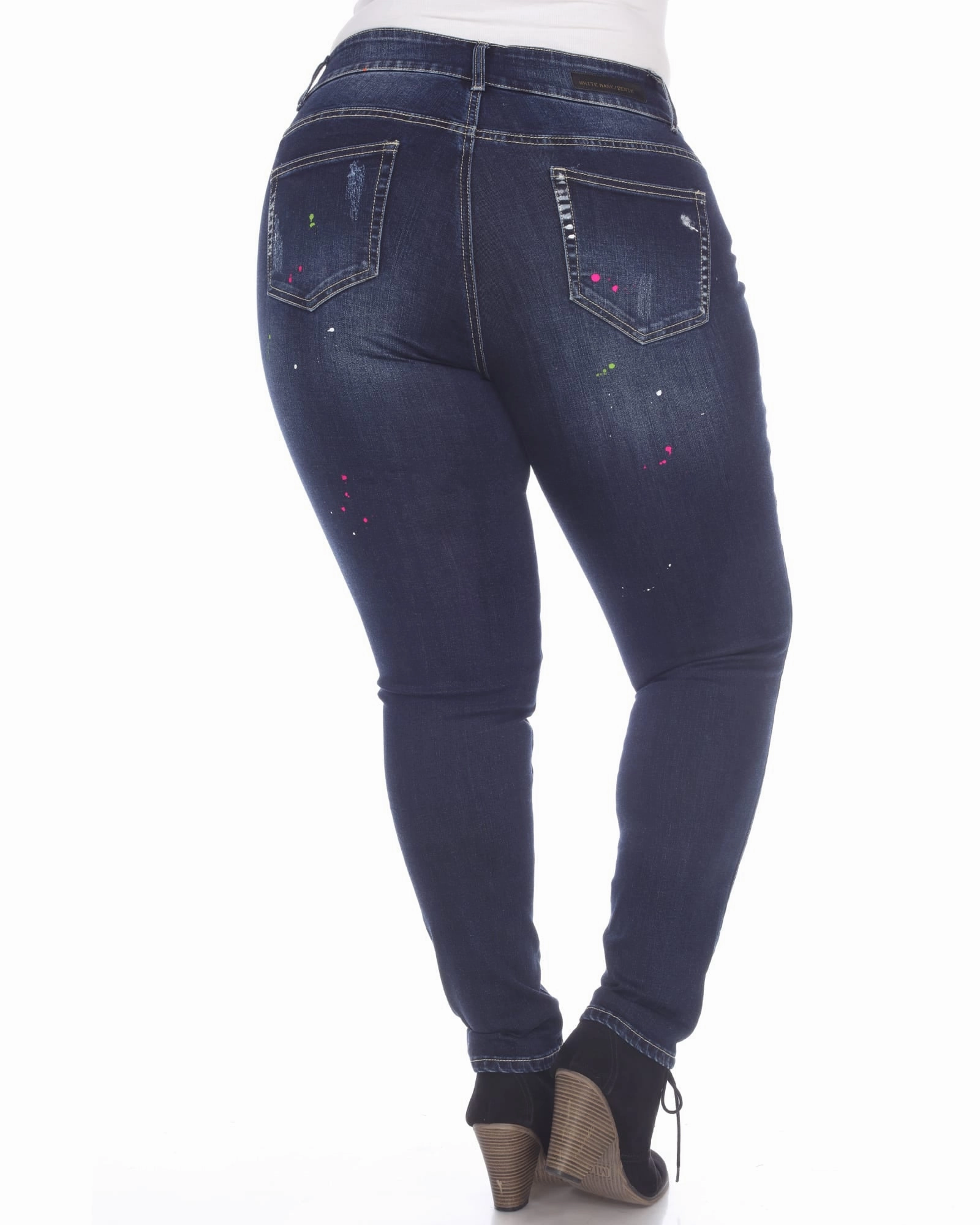 Street Vibe Beach Day Minimalist Style Youth Style Paint Effect Dark Blue Denim | Dark Blue