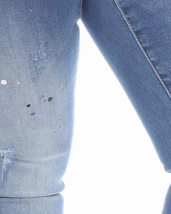 Paint Effect Light Blue Denim | Light Blue Style Friendly