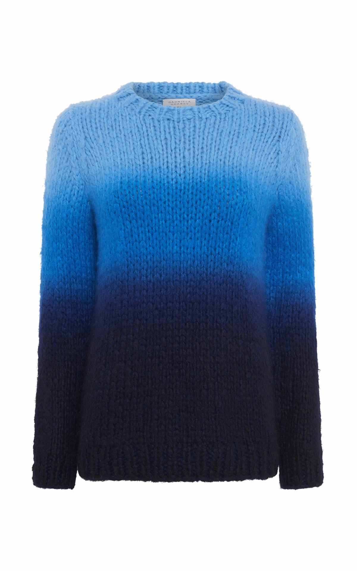 Pallas Knit Sweater in Dip Dye Sky Blue Welfat Cashmere Outdoor Comforted Warm Layers