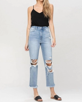 Anti Static Material Blend Home Comfort Party Look Modern Minimalist Paradise Super High Rise Jean in Light Wash | Light Wash