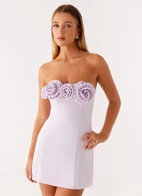 Clean Tone Dreamy Motion Patsie Strapless Mini Dress - Lilac