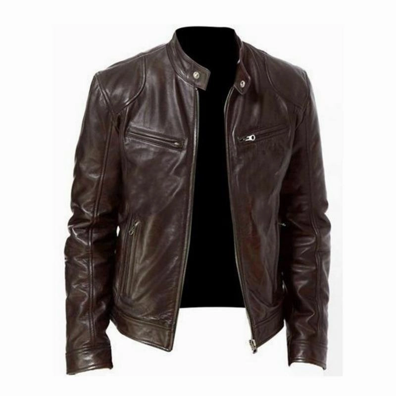 West Louis? Motorcycle Street Style Leather Jacket Durable Build Endure