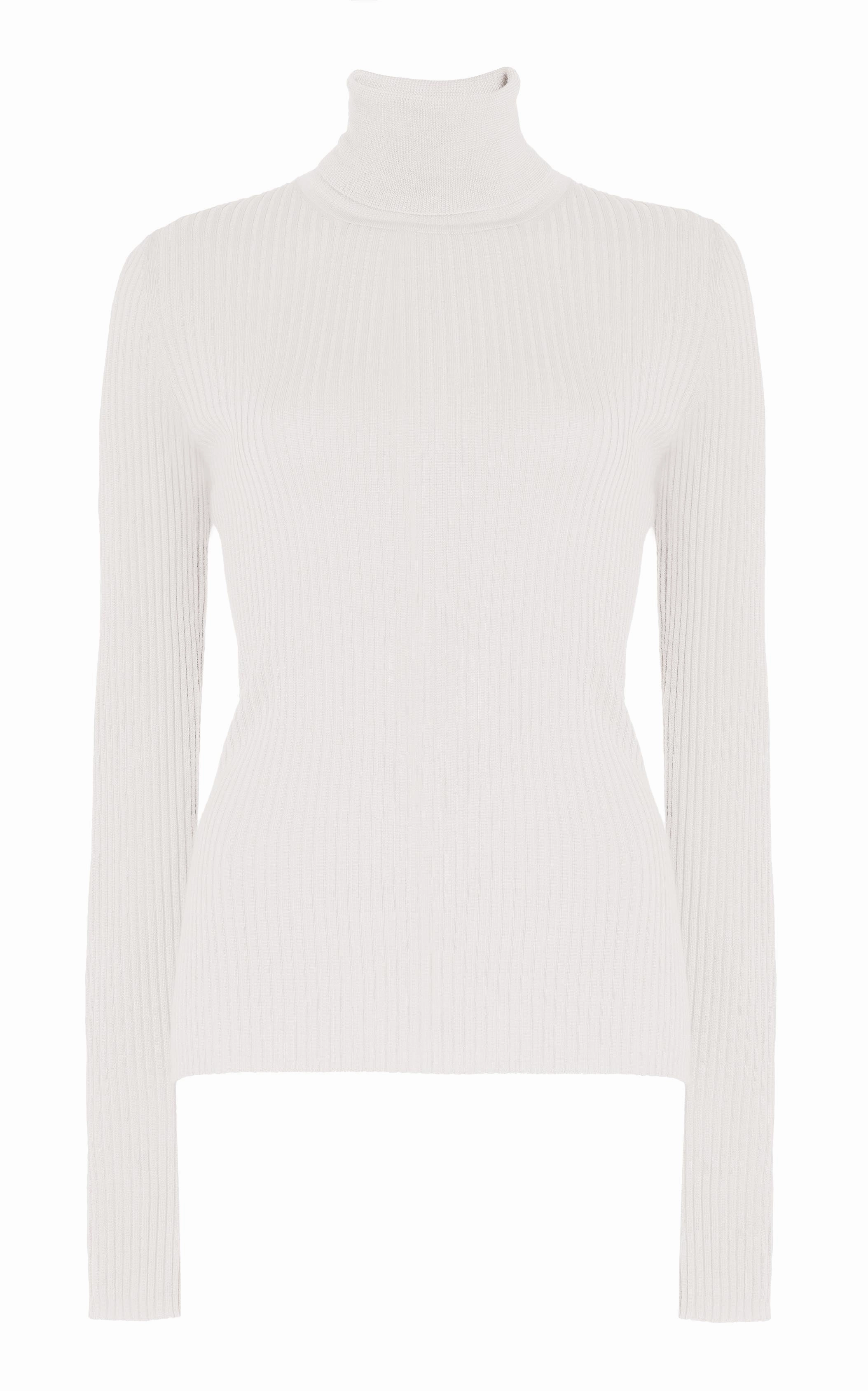 Peppe Knit Turtleneck in Ivory Cashmere Silk LowImpact Knitting Bold Simplicity