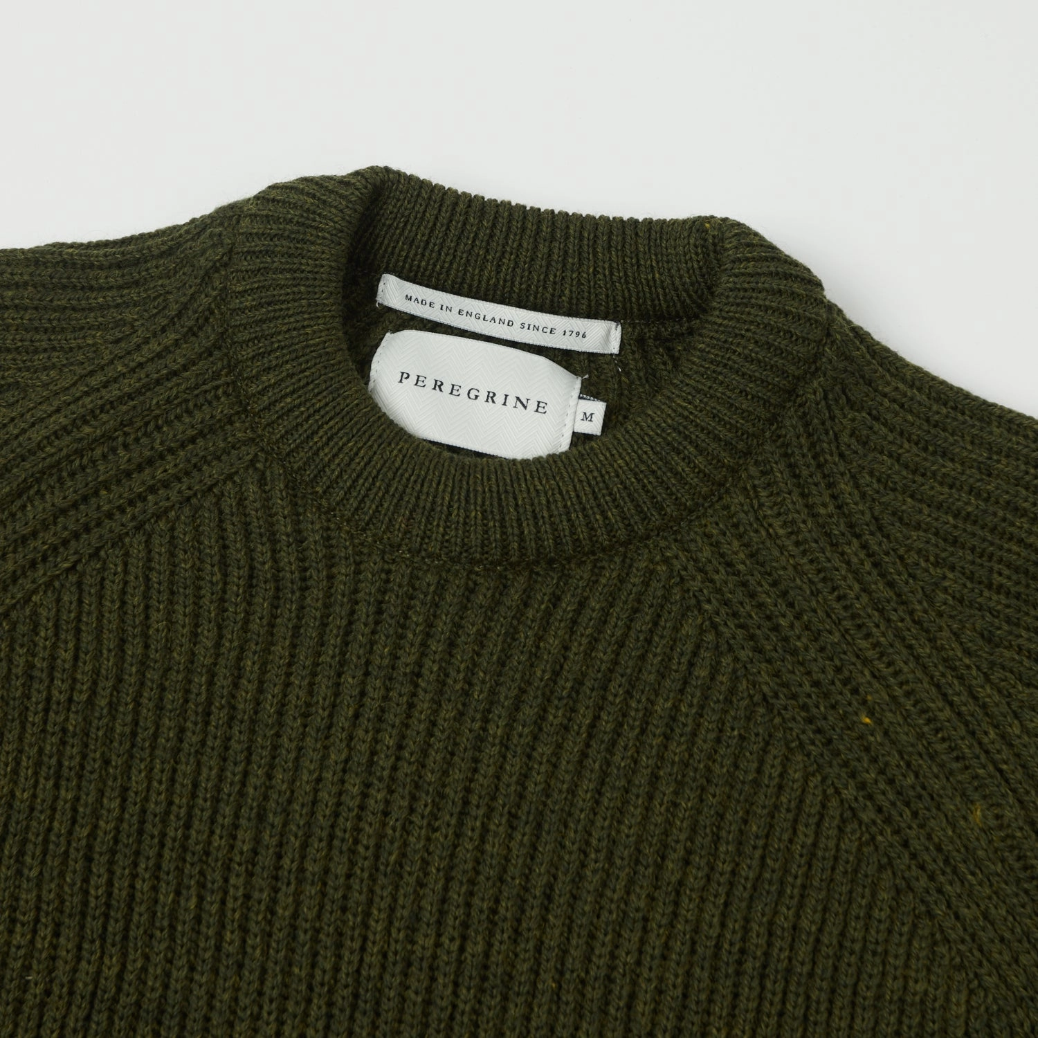Seasonal Warmth Snag Resistant Surface Peregrine Ford Crew Neck Jumper - Olive