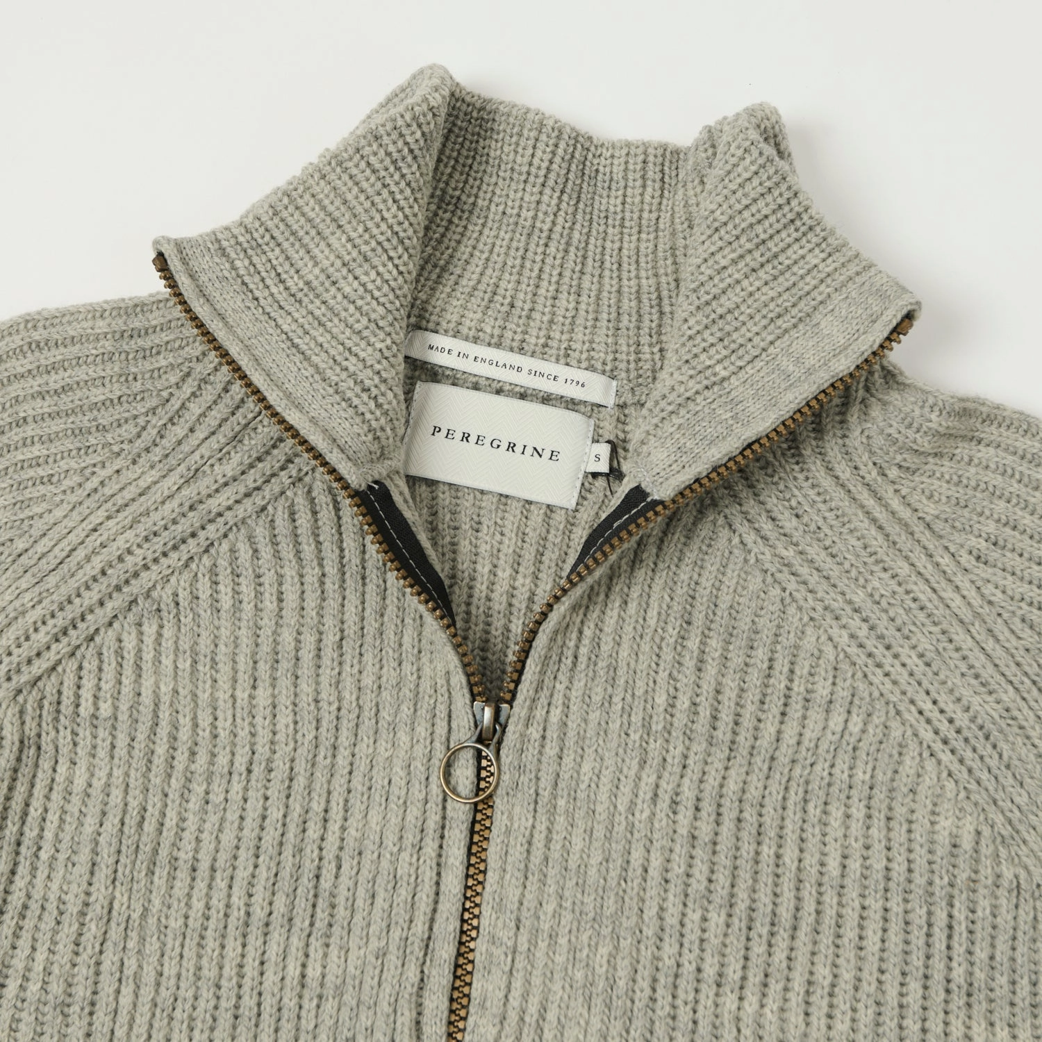 Crisp Look Modern Trend Peregrine Ford Quarter Zip Jumper - Light Grey