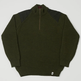 Peregrine Foxton Quarter Zip Jumper - Olive Lightweight Design Durable Edge Binding