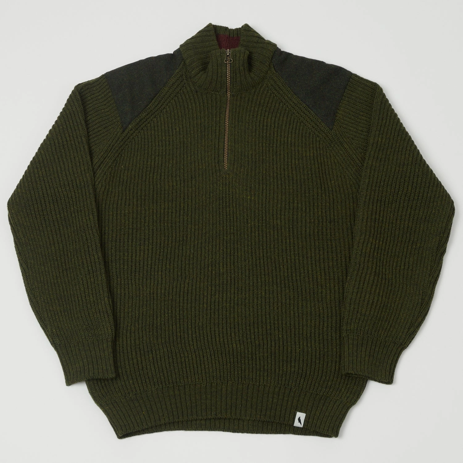 Peregrine Foxton Quarter Zip Jumper - Olive Lightweight Design Durable Edge Binding