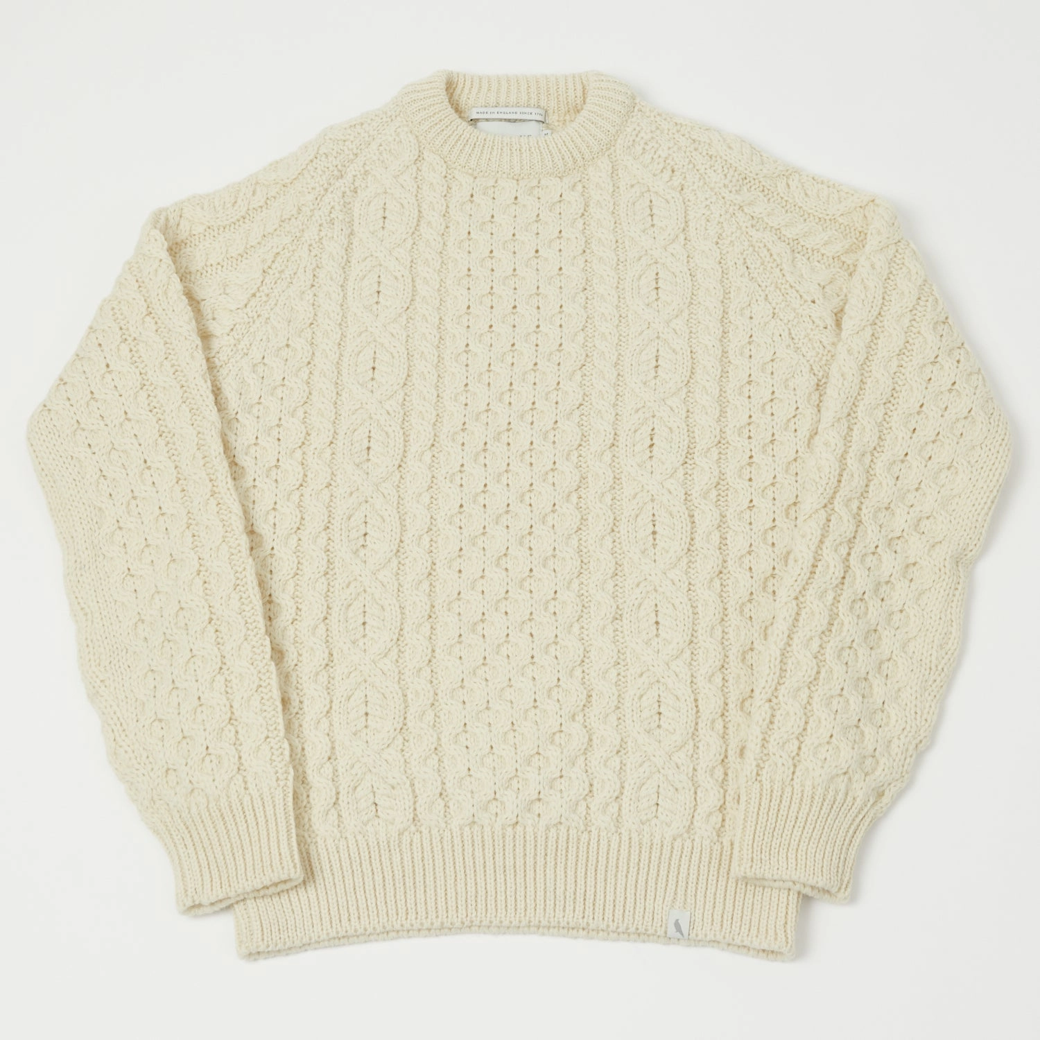 Peregrine Hudson Aran Jumper - Ecru Travel Essential