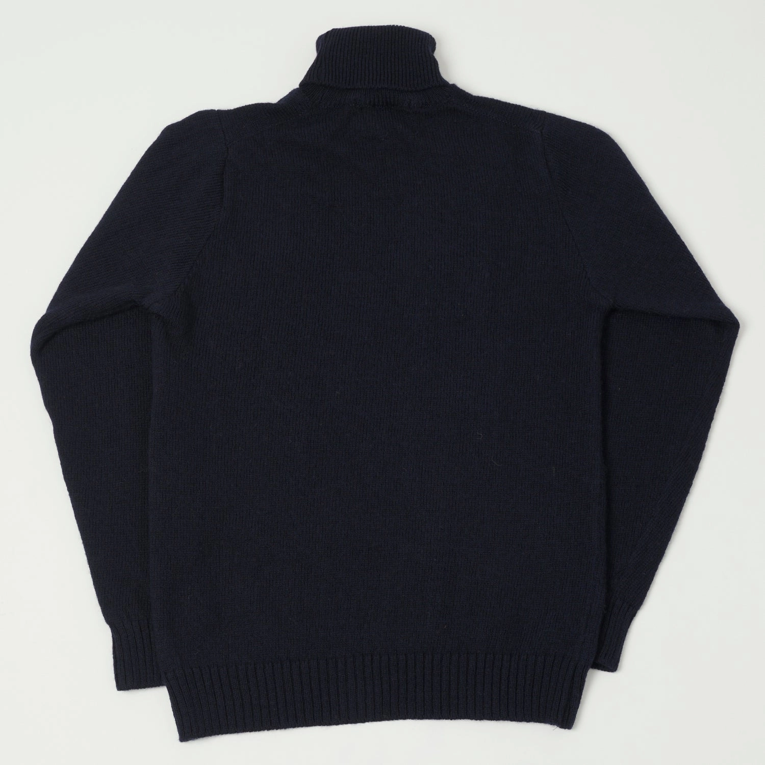 Peregrine Makers Stitch Polo Neck Jumper - Navy Skin Friendly Stitch Seam Free Edges