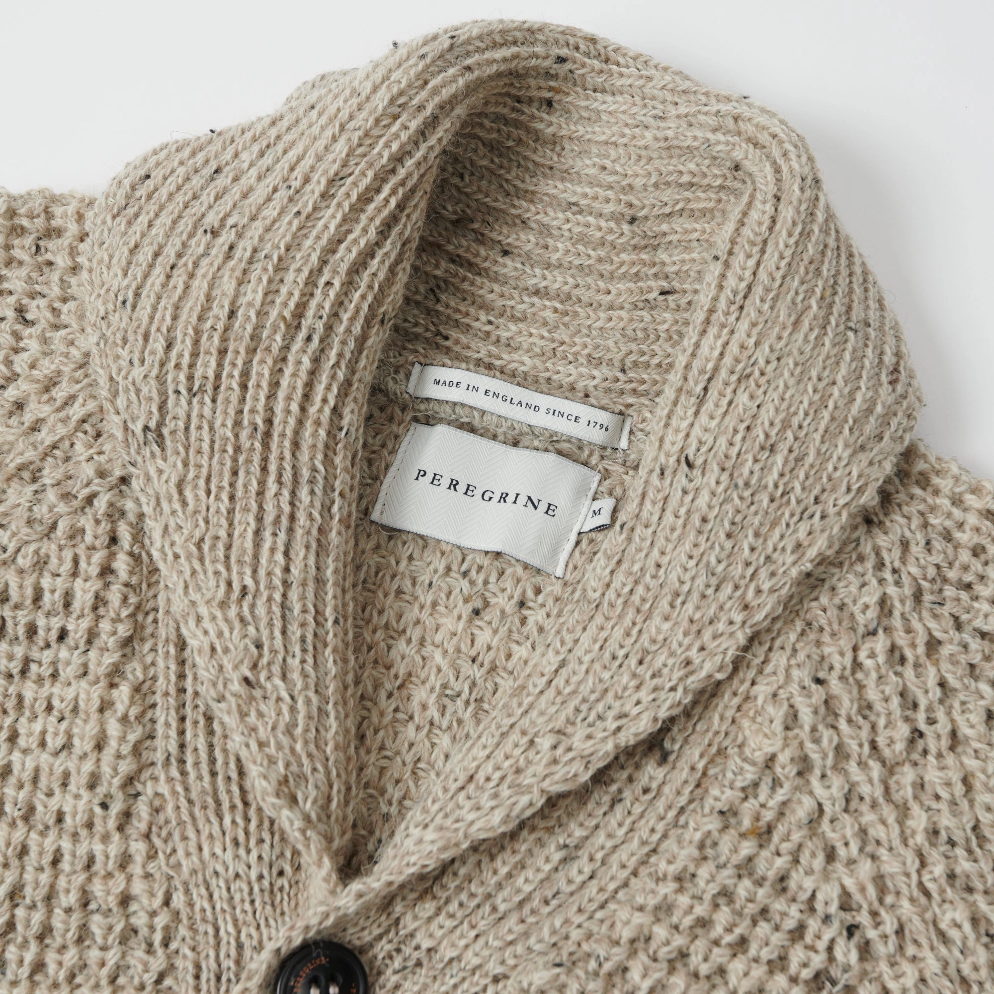 FourWay Stretch Design LowImpact Processing Peregrine Waffle Knit Shawl Collar Cardigan - Skiddaw