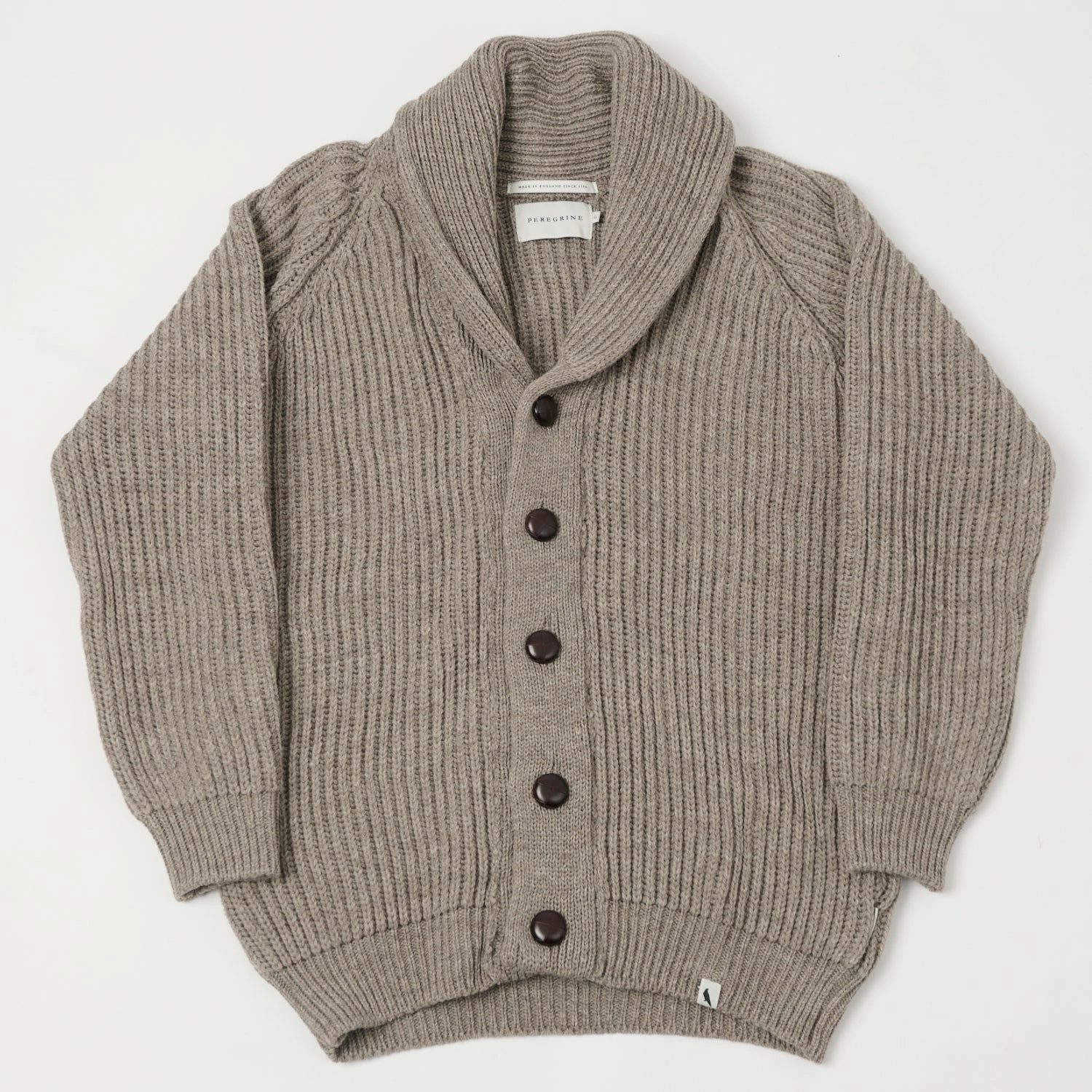 Peregrine Wilkinson Shawl Collar Cardigan - Oak Stay Warm