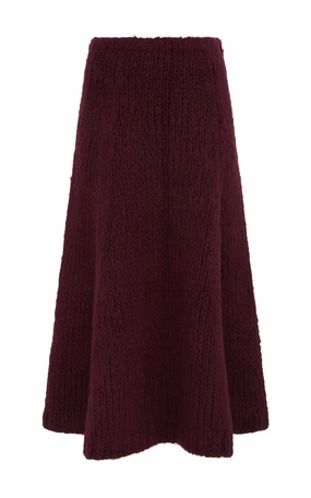 Peres Knit Midi Skirt in Dip Dye Sunrise Welfat Cashmere Timeless Feel Airflow Optimized