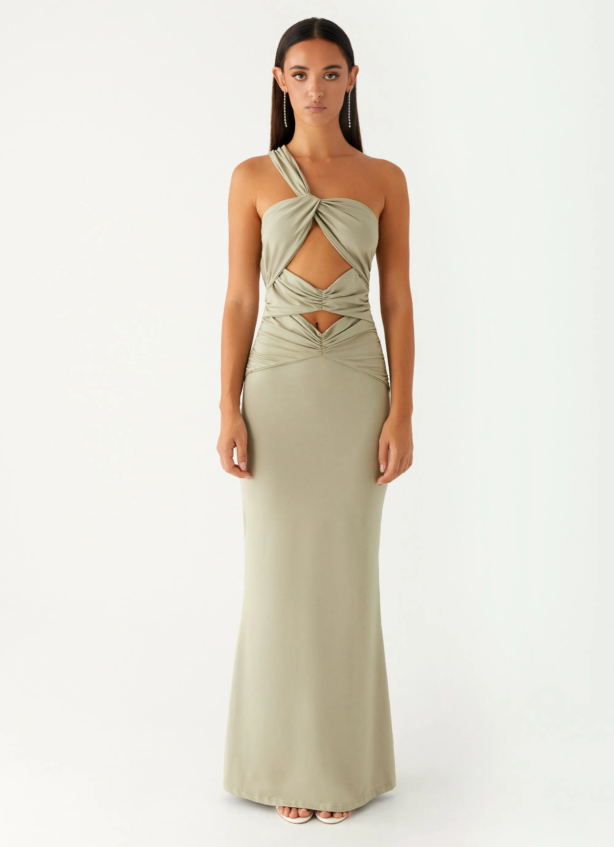 Business casual understated look Christie Maxi Dress - Sage