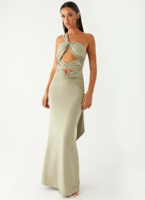 Lounge Outfit Work Pairing Christie Maxi Dress - Sage