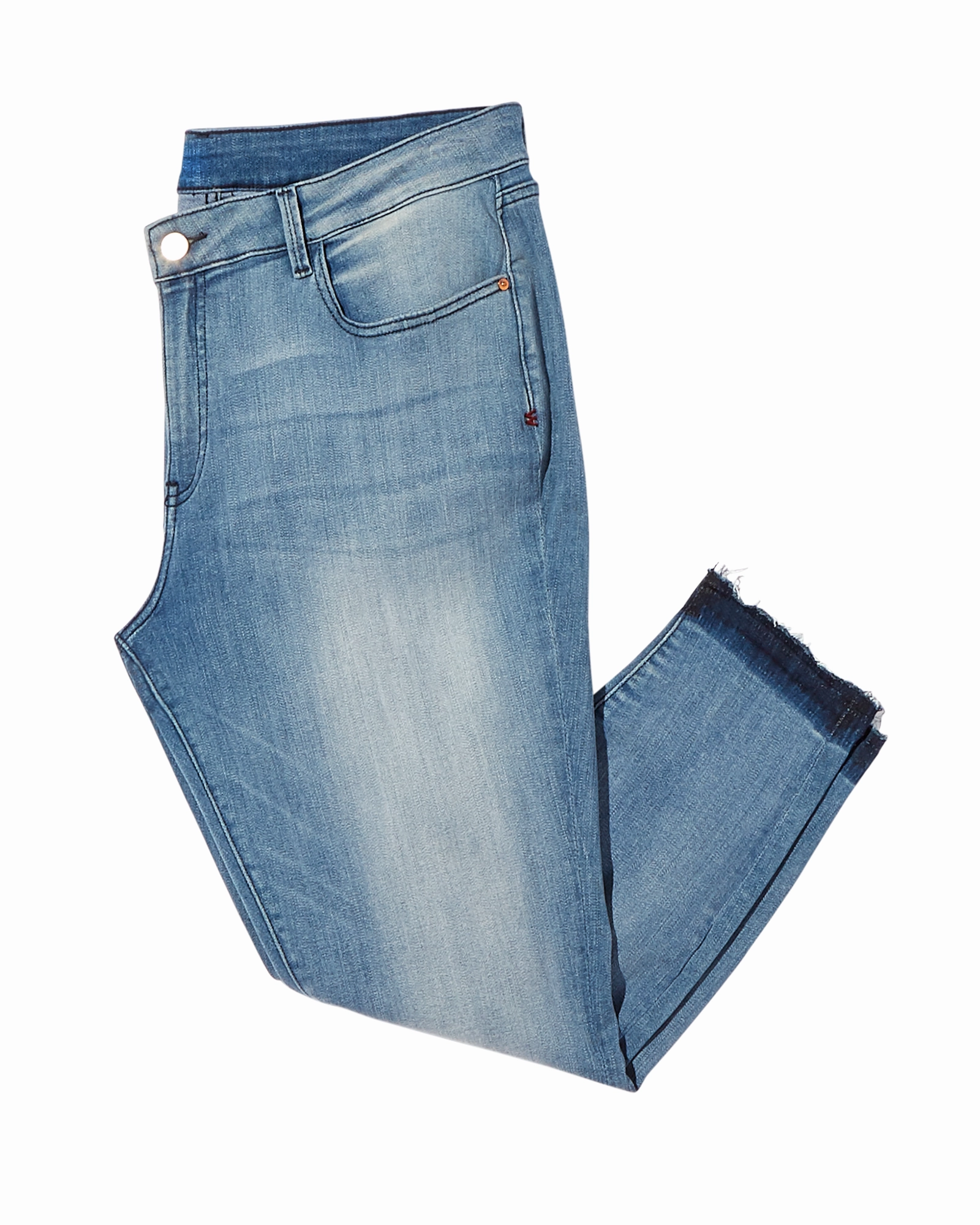 Smooth Texture Orchard Released Hem Ankle Skinny Jean | Light Wash