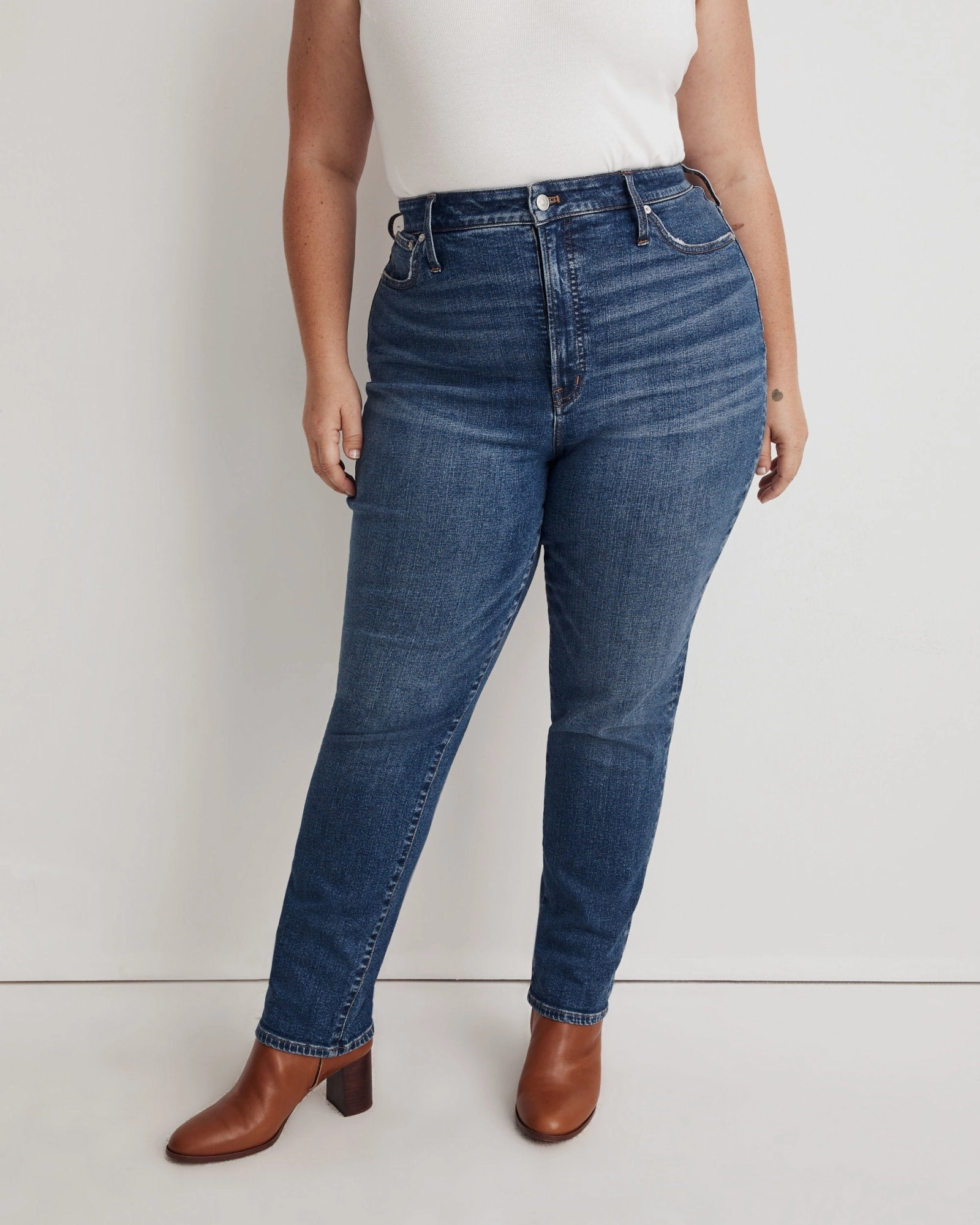 Perfect Vintage High Rise Straight | Bright Indigo Daily Go