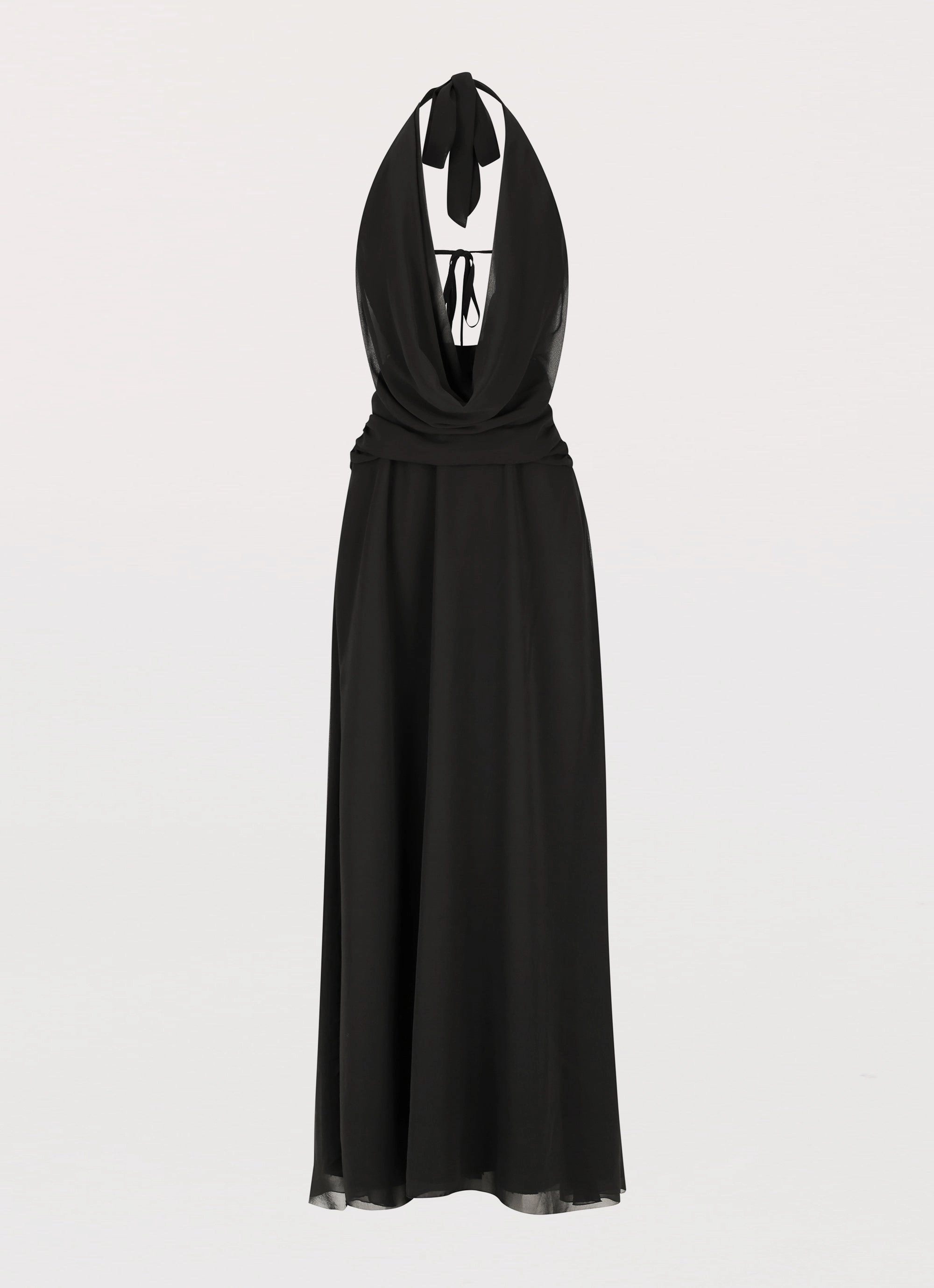 Elysia Chiffon Maxi Dress - Black Summer-Season