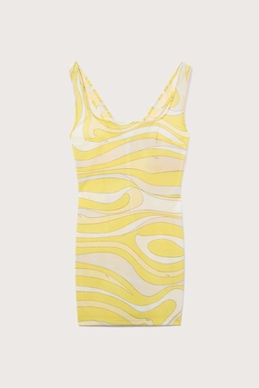 Marmo Square Neckline Mini Dress Chic Comfort