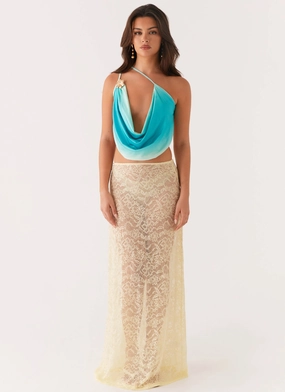 Soft Layer Phoebe Top - Green Gradient