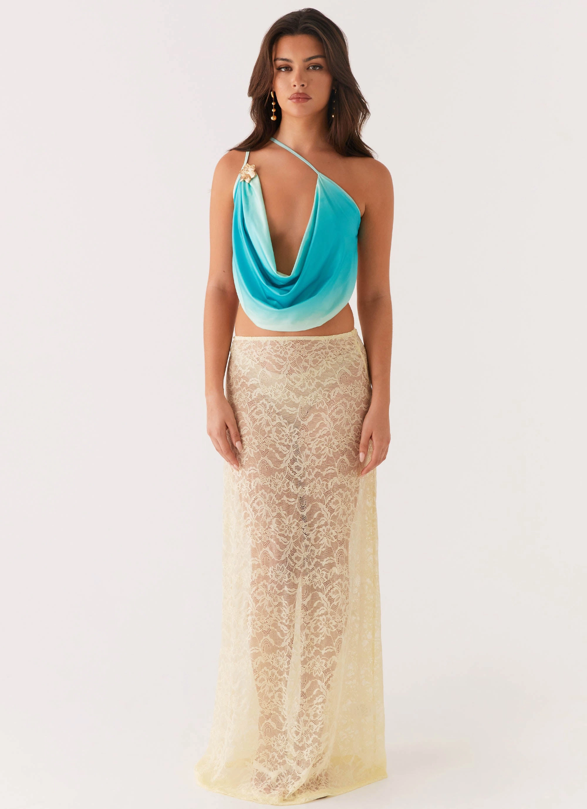 Soft Layer Phoebe Top - Green Gradient