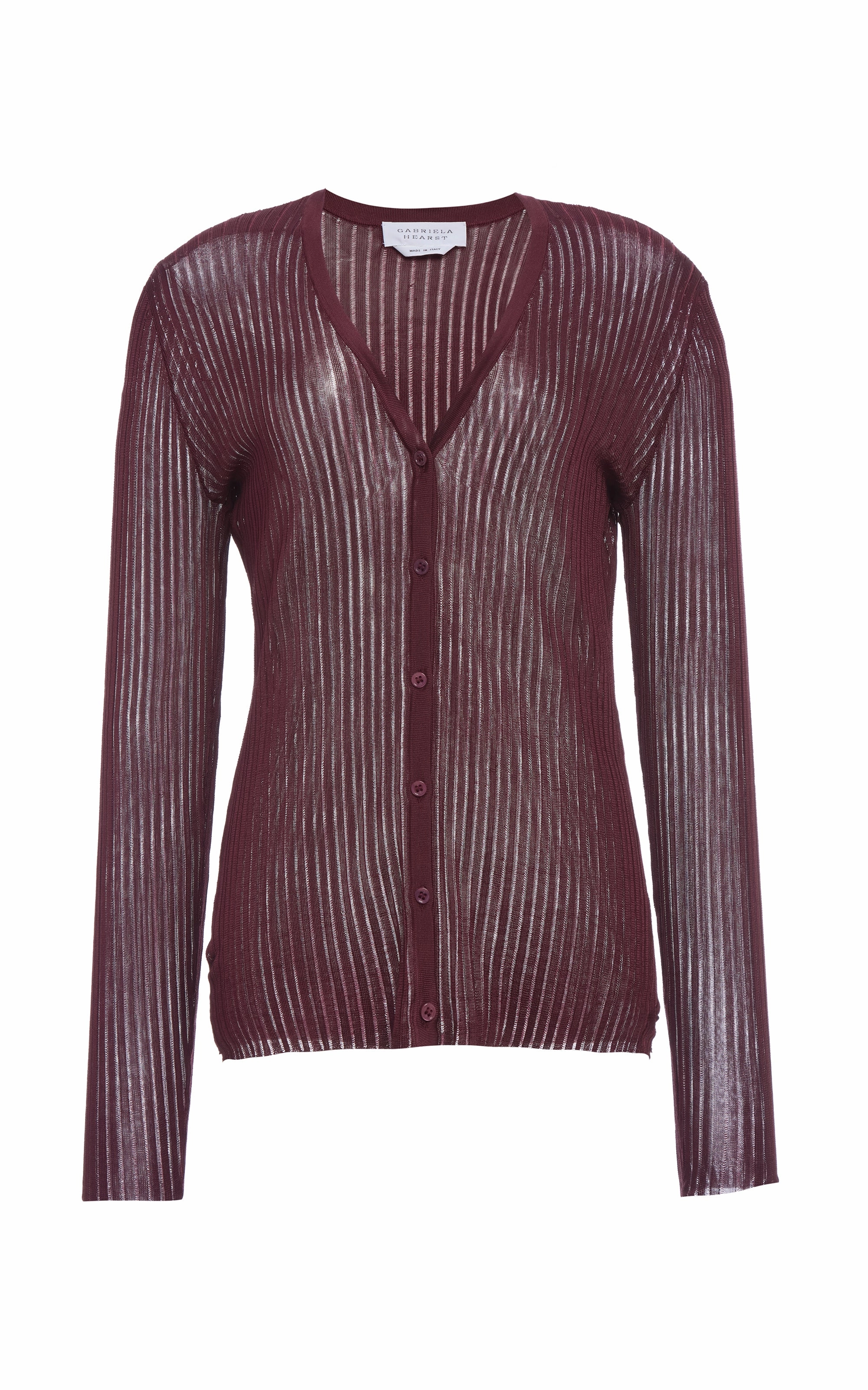 Duffy Knit Cardigan in Bordeaux Silk GarmentSpecific Storage Solutions