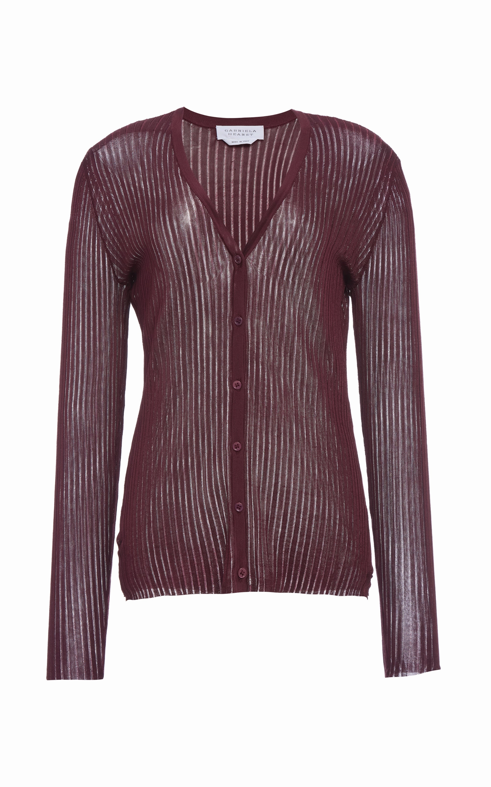 Duffy Knit Cardigan in Bordeaux Silk Cozy Loopback Fabric Daily Style
