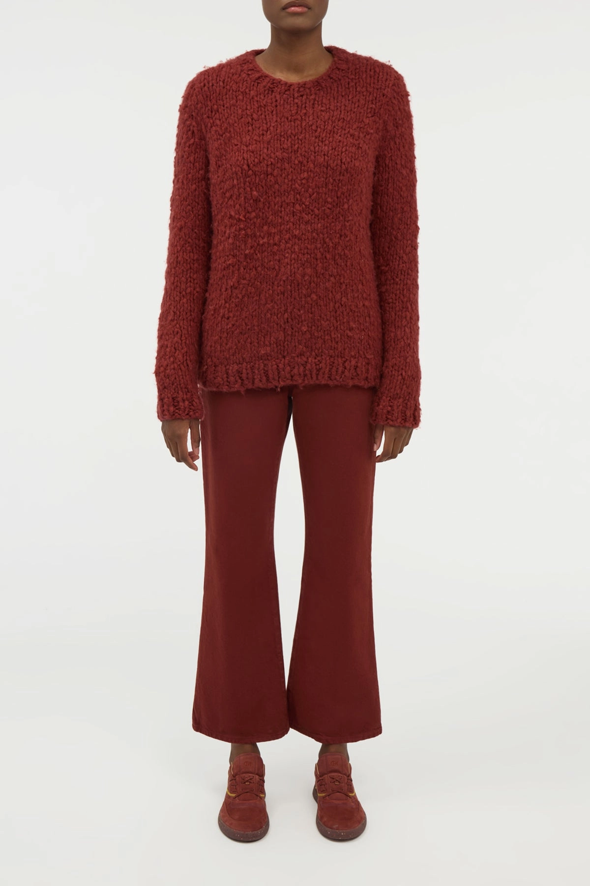 Lawrence Knit Sweater in Burnt Sienna Welfat Cashmere WrinkleResistant