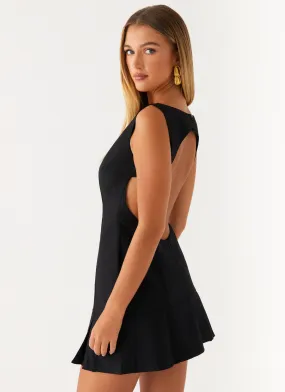 All Layer Zavia Mini Dress - Black