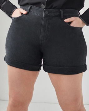 Light Touch Classic Wear Morning Stroll Poplar Boyfriend Short | Black