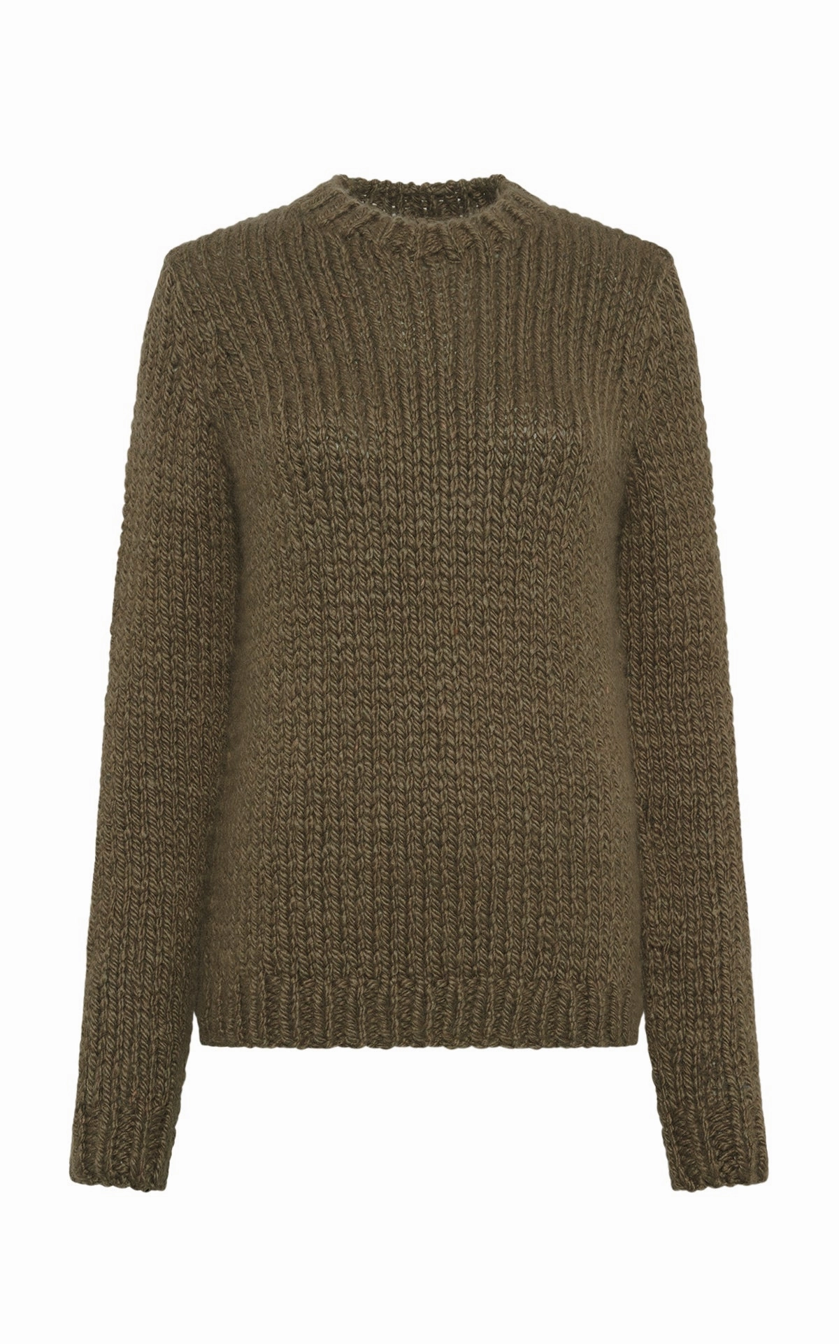 Poros Knit Sweater in Olive Cashmere WrinkleResistant Finish