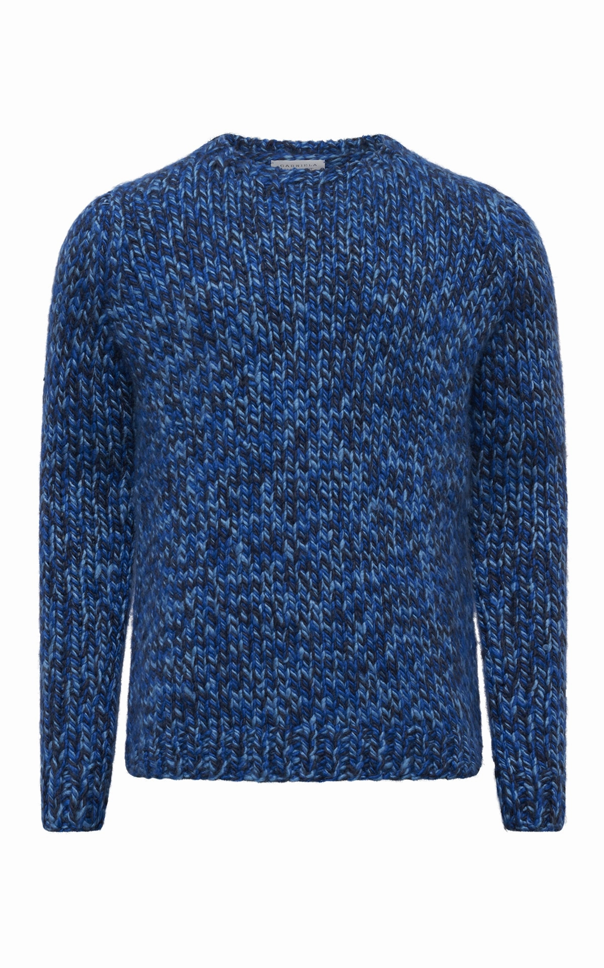Poros Knit Sweater in Sky, Cobalt & Dark Navy Cashmere Indoor Comfort