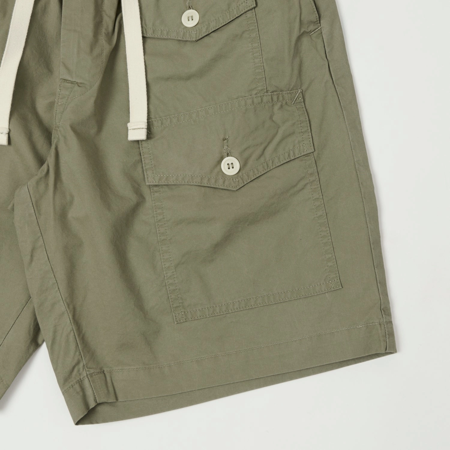 Post Overalls 'Town & Country' Poplin Shorts - Sage Green Stretchy Waist