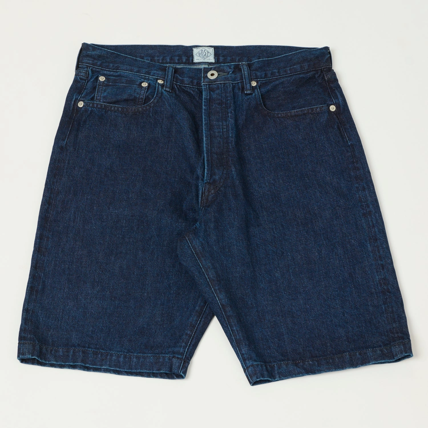 Day Wear Post Overalls No.2 Five Pocket Denim Shorts - Deep Wash