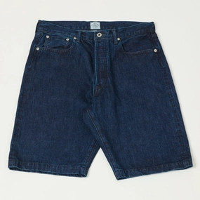 Day Wear Post Overalls No.2 Five Pocket Denim Shorts - Deep Wash