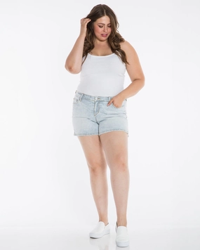 Holiday Vibes Work Ready Smooth Comfort Side Vent Shorts - Denim Stripes | DENIM STRIPES