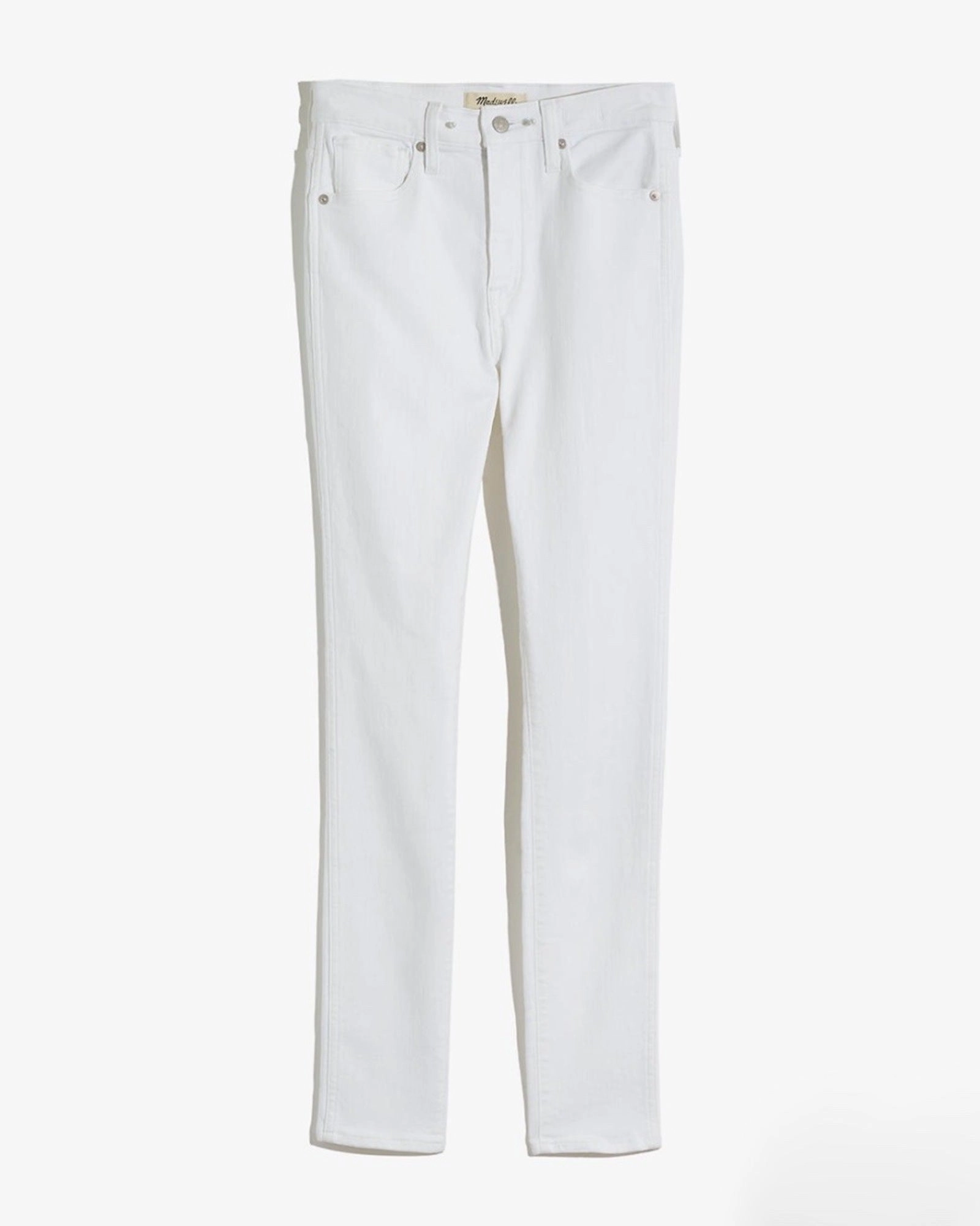 Modern Straight Leg Modern Minimalist Creative Look High-Rise Skinny Jean | White