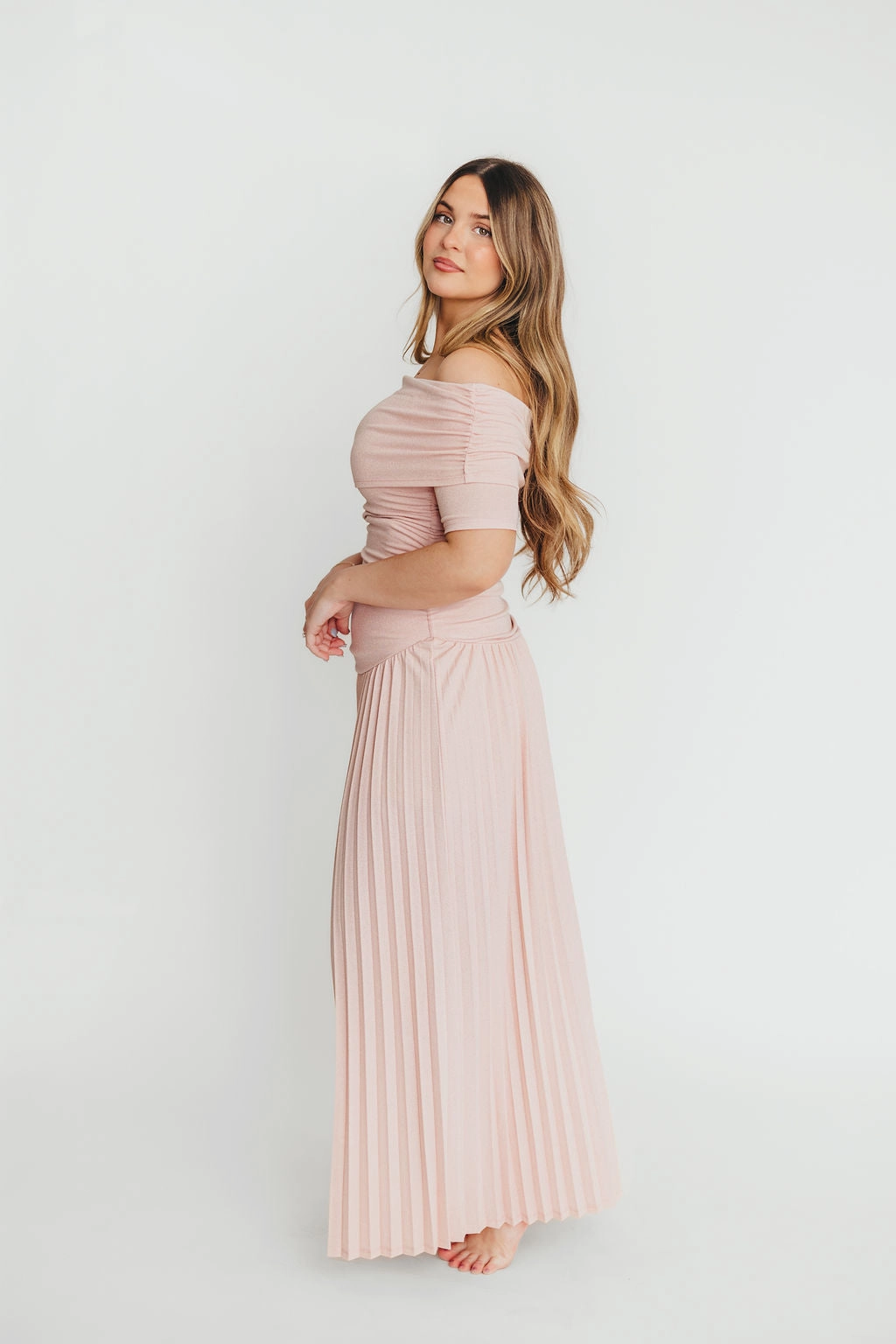 Bohemian style The Lennox Maxi Dress in Dusty Pink