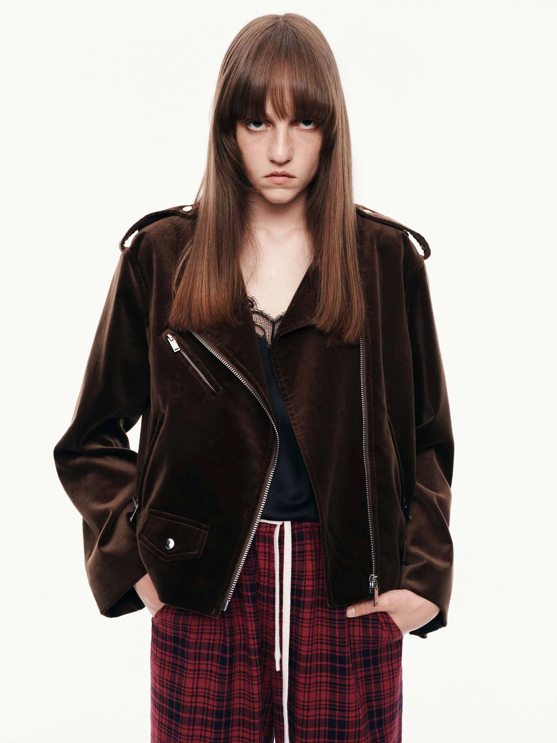 Cold Shield Cotton Zipper Biker Jacket